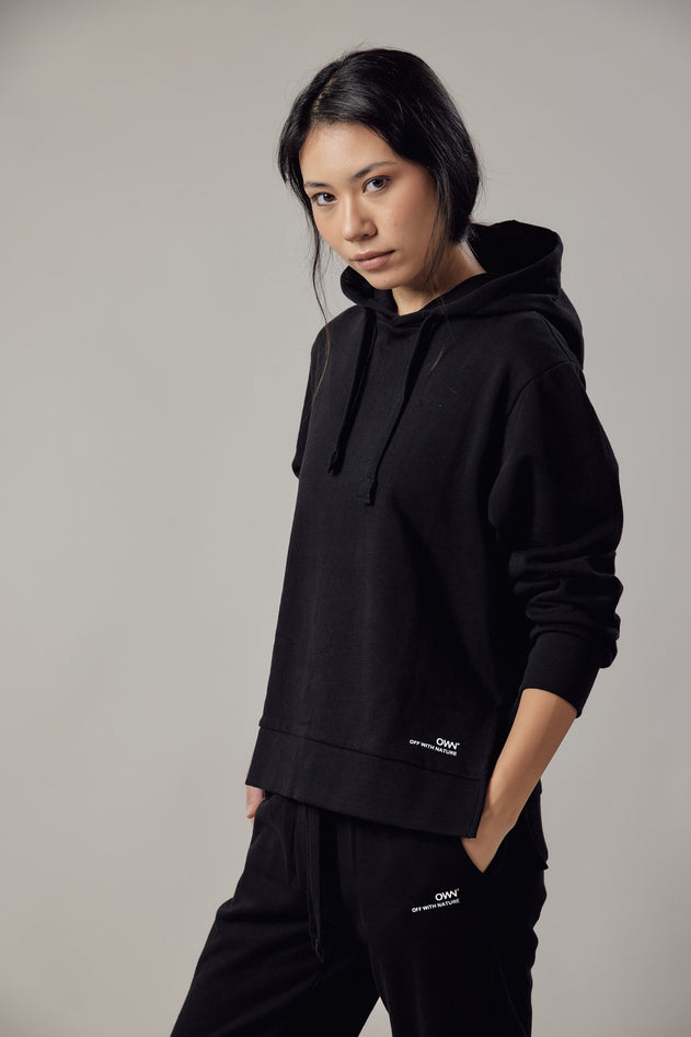 Women's Hoodie With Side Slits