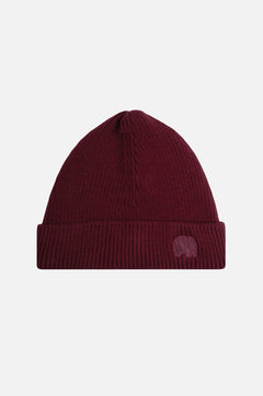 Safor Rib Knit Beanie Burgundy