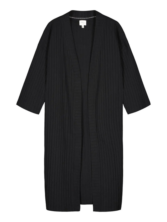Putous Ribbing Cardigan Black