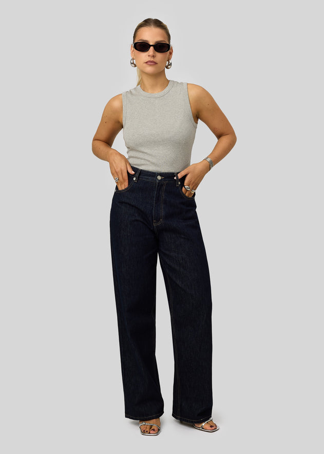 Kurt High-Neck Tank Top Grey