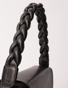 Braided Shoulder Laukunhihna Musta