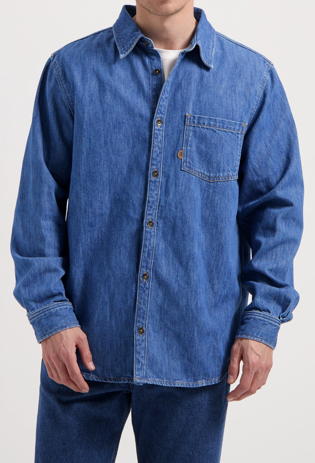 Chris Denim Shirt Medium Stone