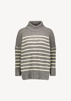 Katrine Turtleneck Striped Grey