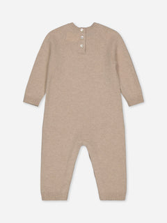 Baby's Embroidered Cashmere Jumpsuit Cat