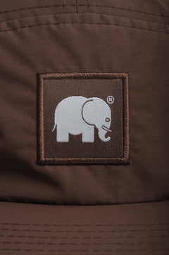 Water Repellent Nylon 5 Panel Cap Espresso