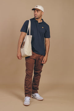 Organic Essential Polo Shirt Trendsplant Blue
