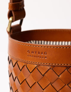 Zola Woven Leather Laukku Cognac Ruskea