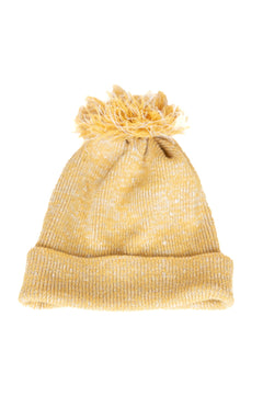 The Hemp Wool Bobble Beanie  Yellow