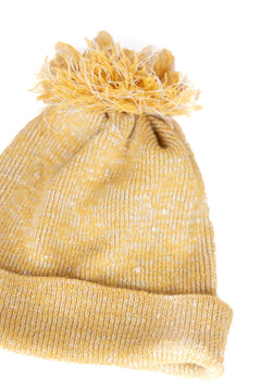 The Hemp Wool Bobble Beanie  Yellow