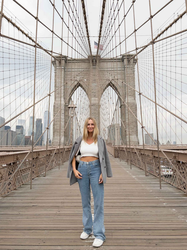 Donna Ribbed Crop Top White