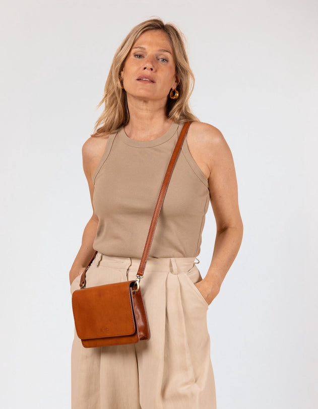Audrey Mini Laukku Cognac