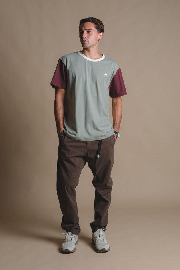 Color Block T-Shirt Iron Veil