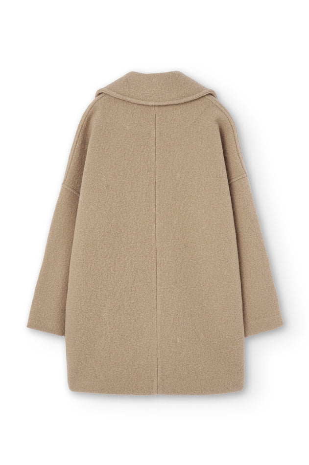 Tad Coat 100% Merino Wool in Magnolia Beige