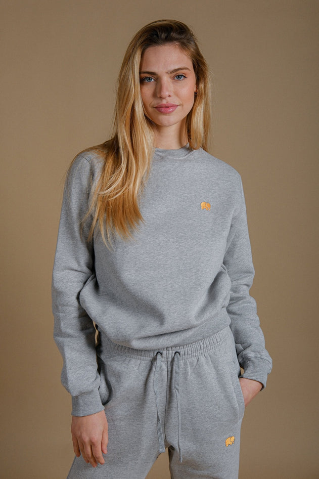 Women's Organic Essential Sweater Heather Grey