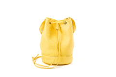 Leather Bucket Bag Chelsea Collection Yellow