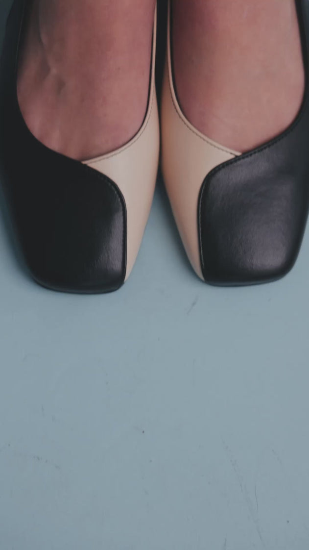 Diana Ballerinat Musta / Beige