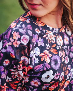 Casual Chic Print Shirt Violettes