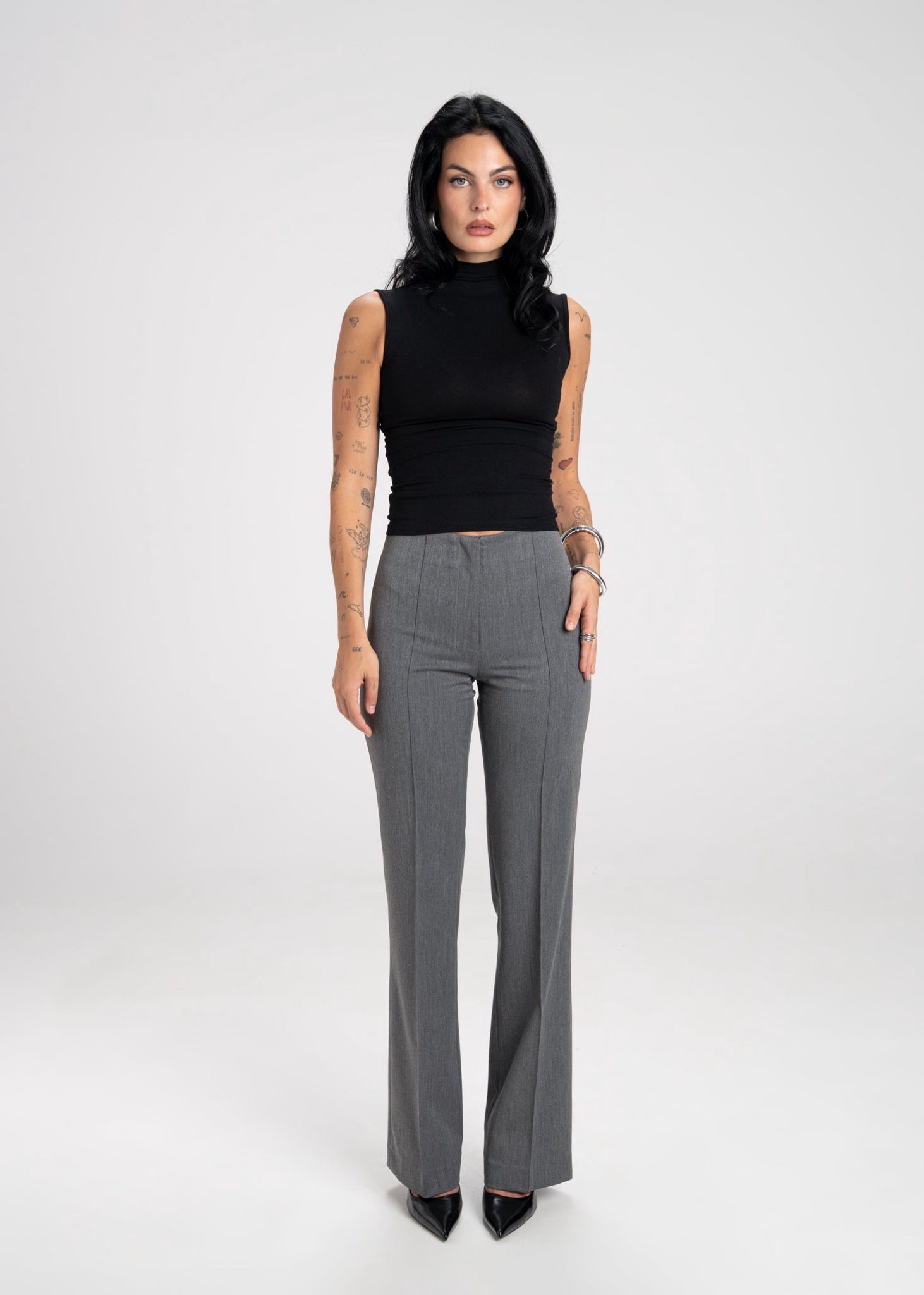 Keanu Flare Trousers Grey