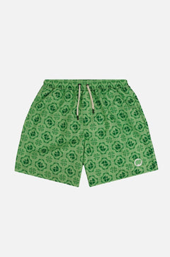 Men's Tiles Swim Shorts Aqua Green