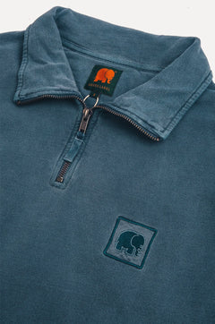 Men's Sauce Pigment Quarter Zip Sweater Elm Green