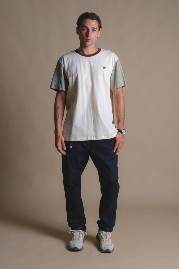 Color Block T-Shirt Pale Glow/Iron Veil