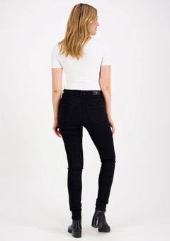 Legging Super Stretch Jeans Black Satin Finish