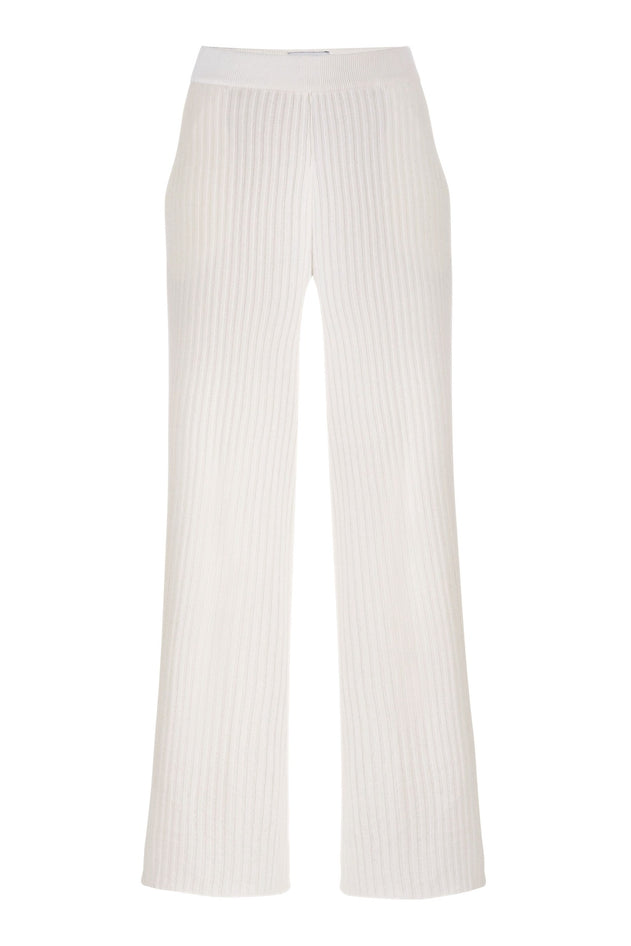 Vera Ribbed Pants White