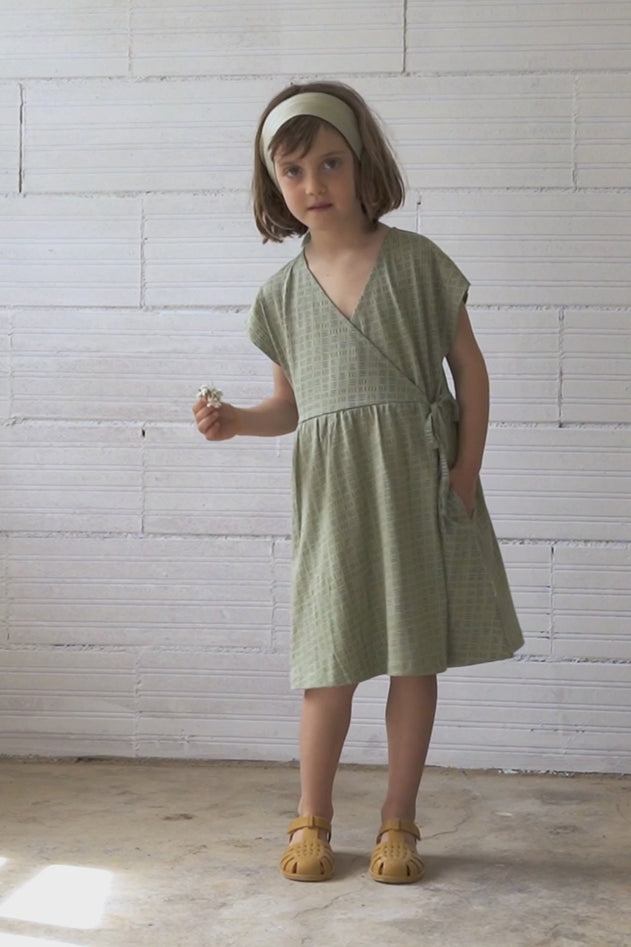 Lasten Hannia Kietaisumekko Wicker Green