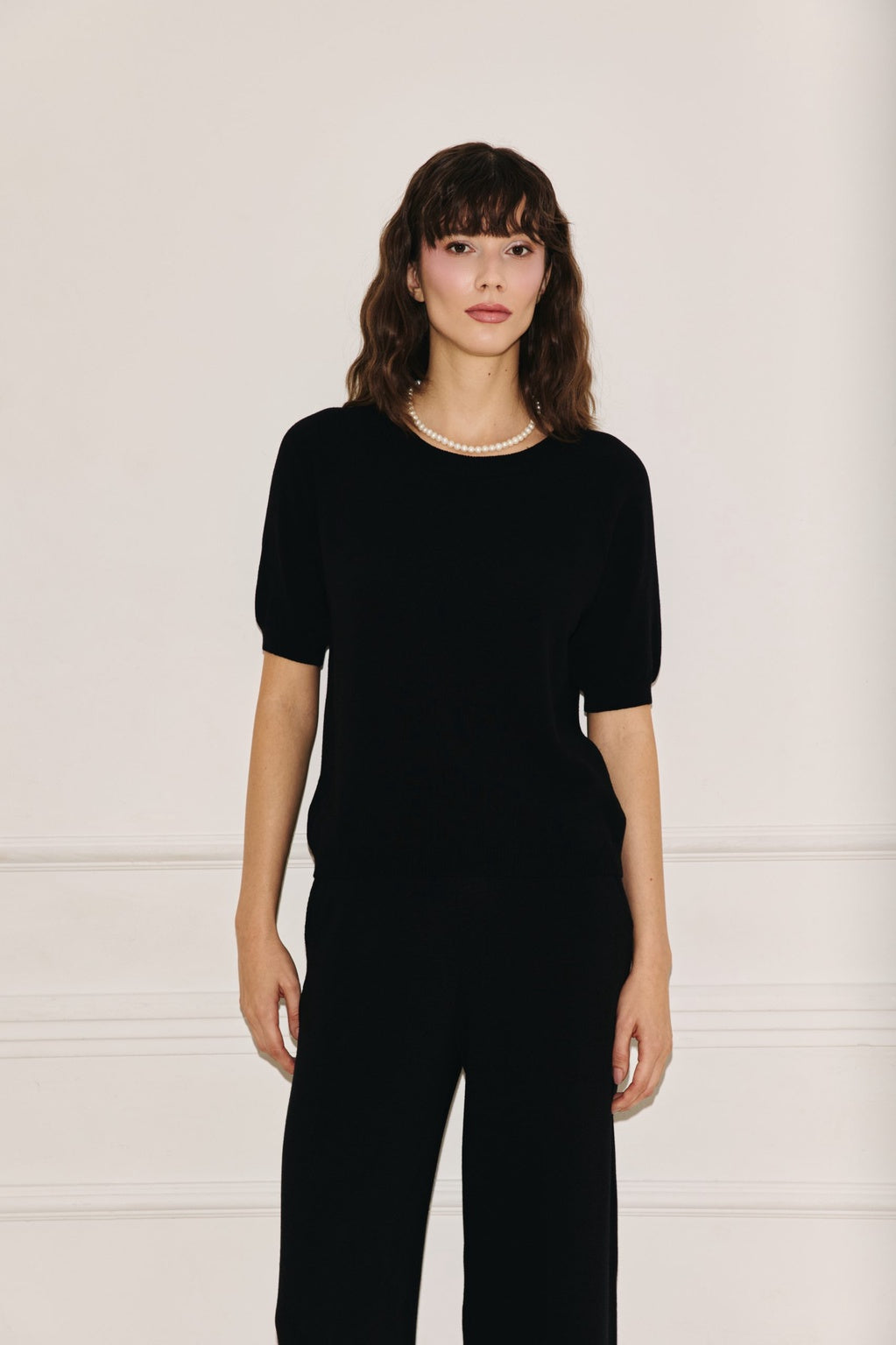 Amelié blouse with short sleeves black