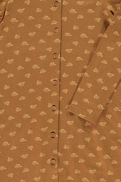 Kids' Shirt Dress Bicycle Brown