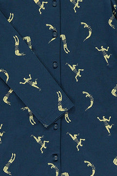 Kids' Shirt Dress Navy Blue