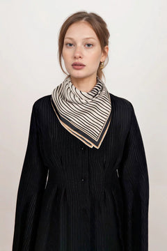 Double Date Scarf Black Striped - Studio Heijne