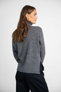 Alpaca Turtleneck Knit Grey