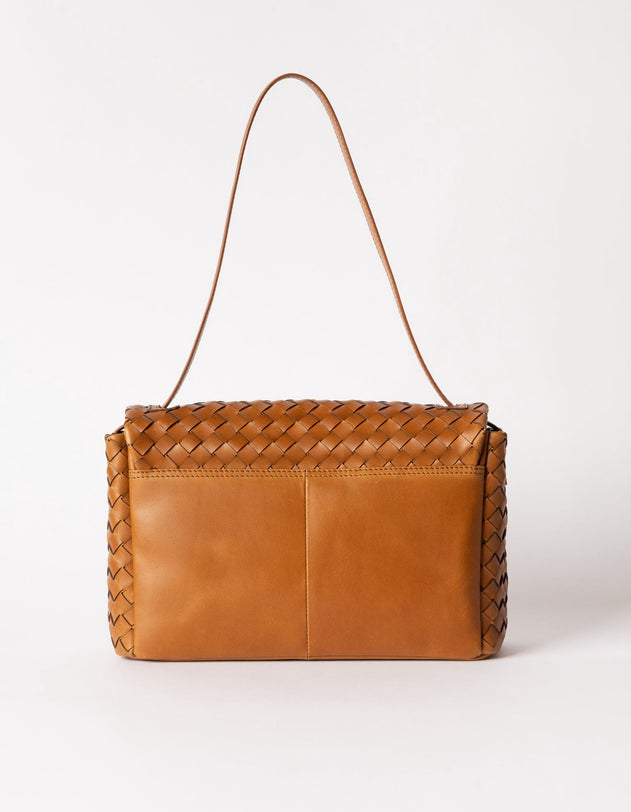 Kenzie Woven Bag Classic Leather Cognac Brown