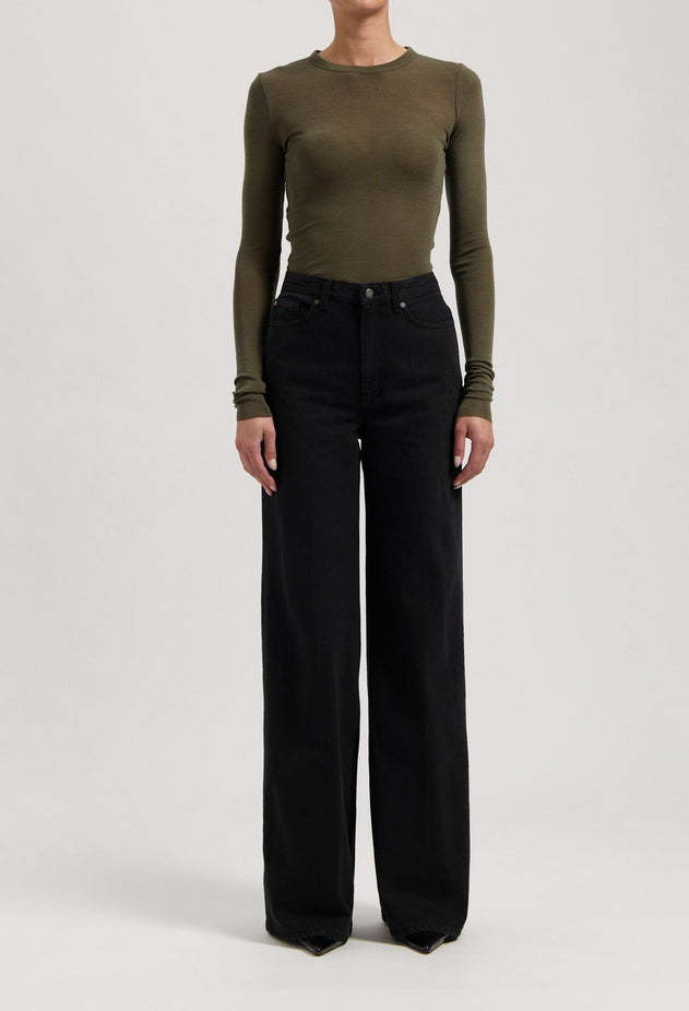 Sara High Loose Jeans Nero Nero