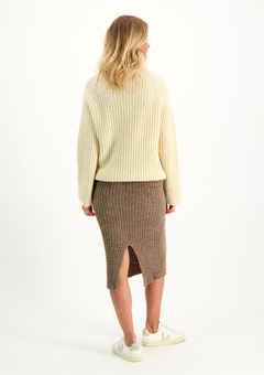 Marie Midi Skirt Beige