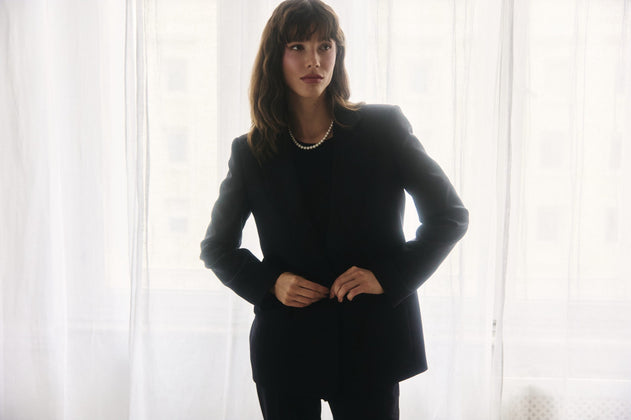 Louise wool blazer black