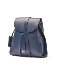 Leather Backpack Mod 130 Cuoio Blue