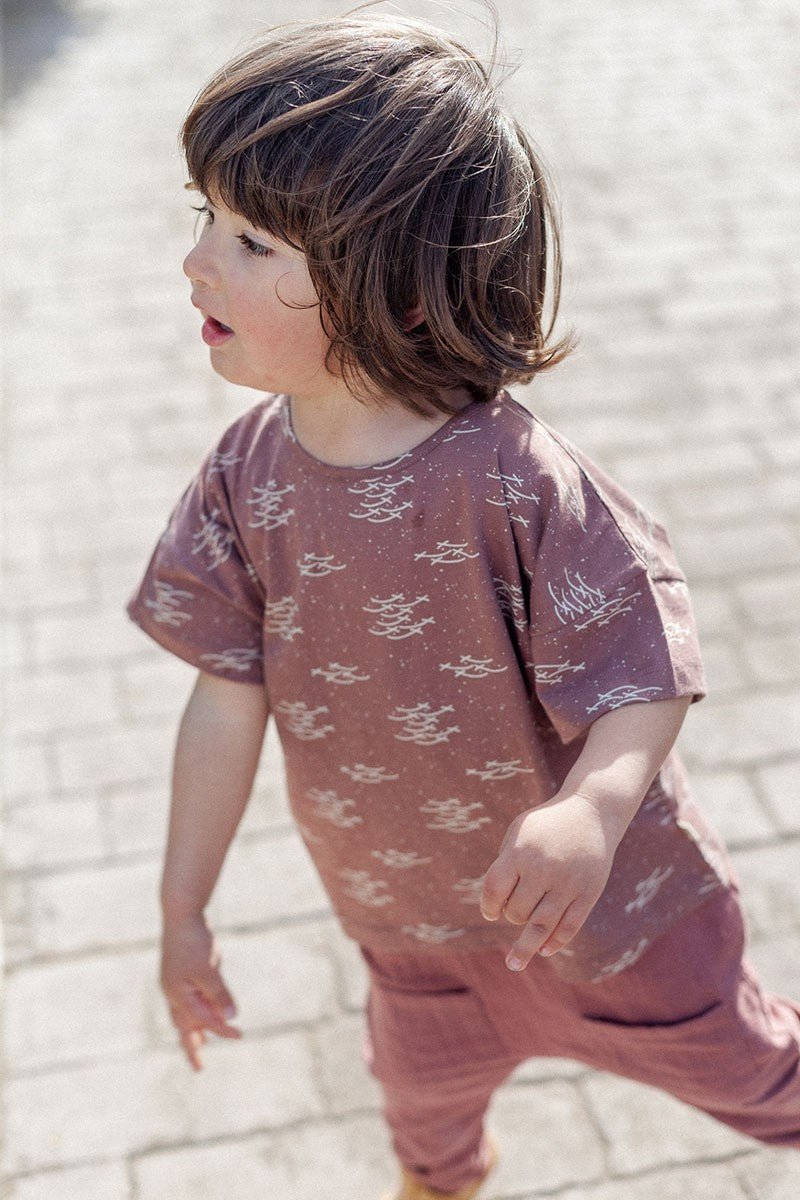 Erin Lasten T-paita Fish School Mauve