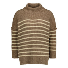 Katrine Turtleneck Striped Beige