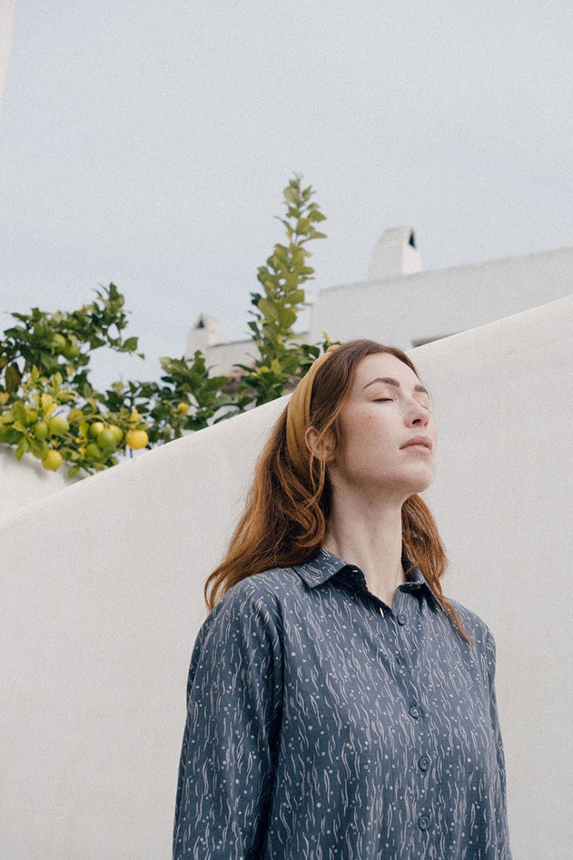 Elisa Shirt Dress Blue Mist