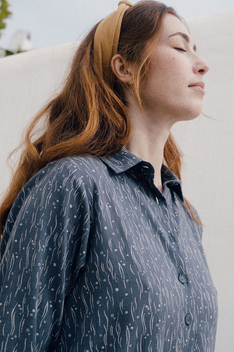 Elisa Shirt Dress Blue Mist