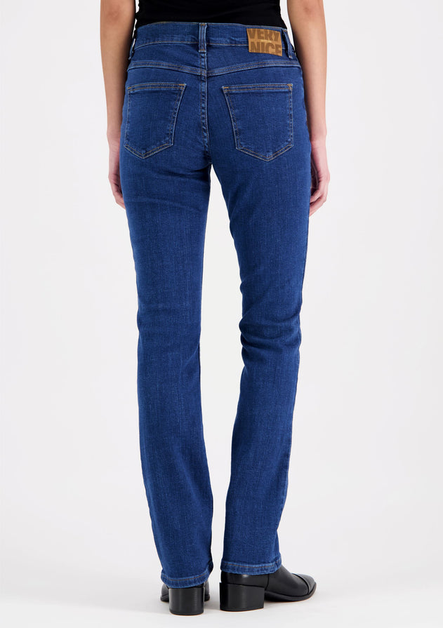 Emily Straight Leg Jeans Mid Blue