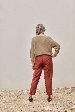 Faren Linen Trousers Rooibos Red