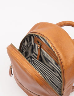 Ivy Mini Backpack Soft Grain Leather Wild Oak