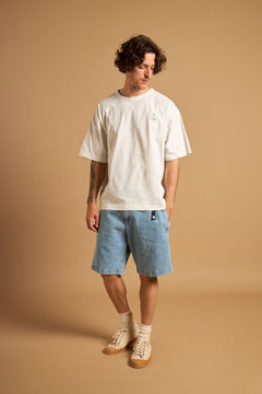 Trendsplant X Antonyo Marest Keychain Oversized Heavy T-Shirt Foam White