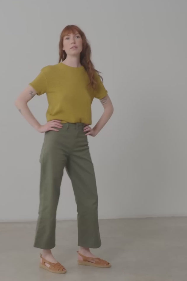 Hani Recycled Cotton Sailor Pants Green