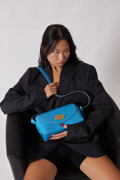 The Small Box Leather Bag Light Blue