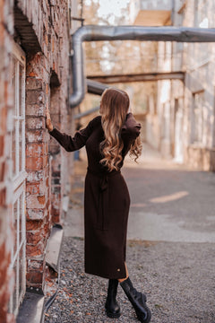 Leona Merino Dress Espresso