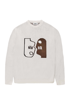 Faces Sweater White